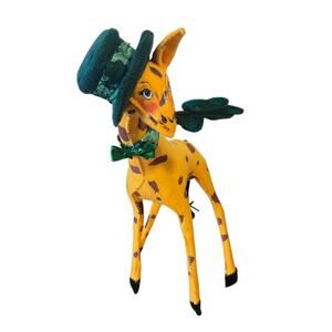 Annalee Irish Giraffe St. Patrick's Day Shamrock 13"